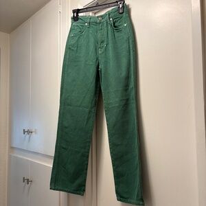 Reformation “Cowboy hi rise straight” green jeans - size 25